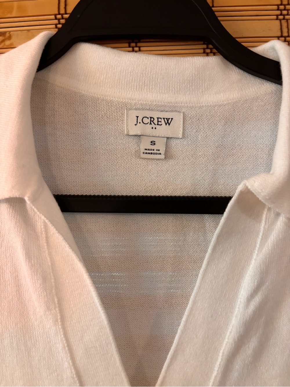 J. Crew Women’s White Polo Knit Sweater